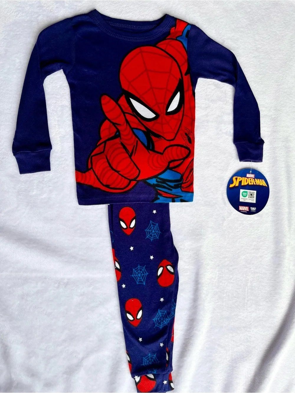 NWT-Marvel Spider-Man Navy and Red Kids Pajama Set-18 months